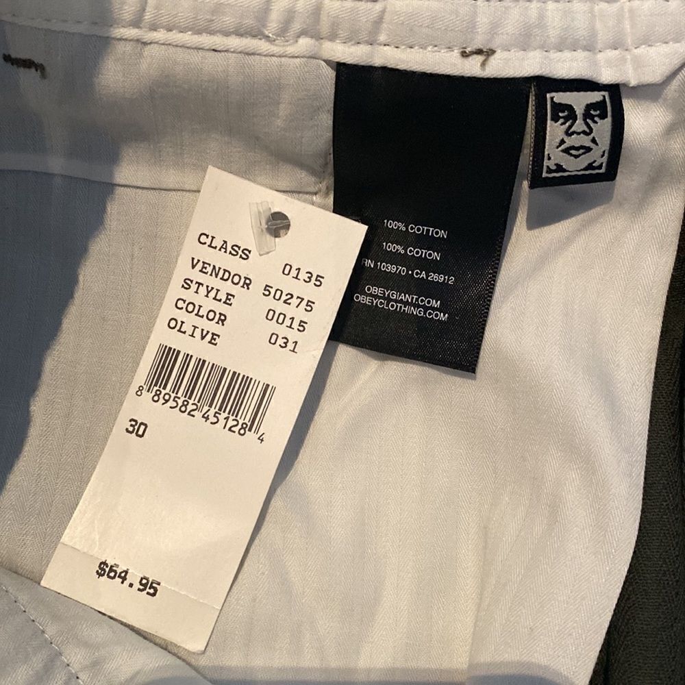 Men’s Obey Big Boy Fubar Big Fit Pant Pleated Front Army Size 30 NWT - Picture 9 of 13